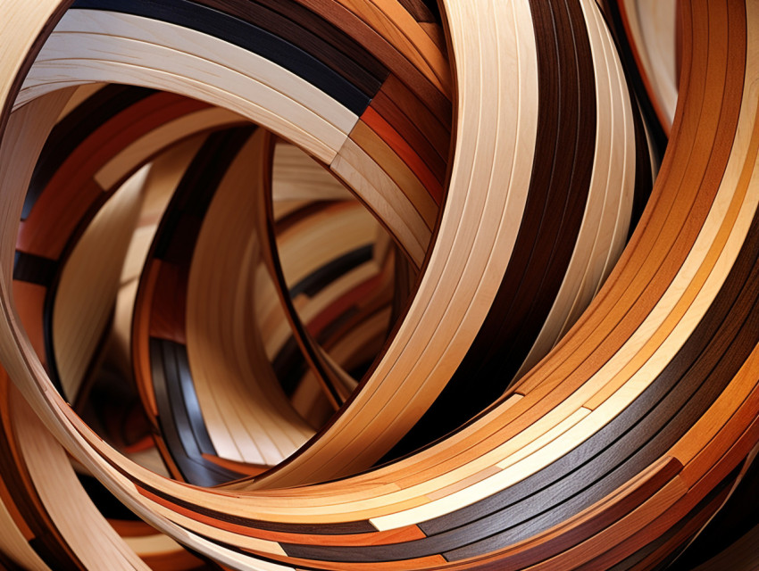 Close-up of bentwood craft