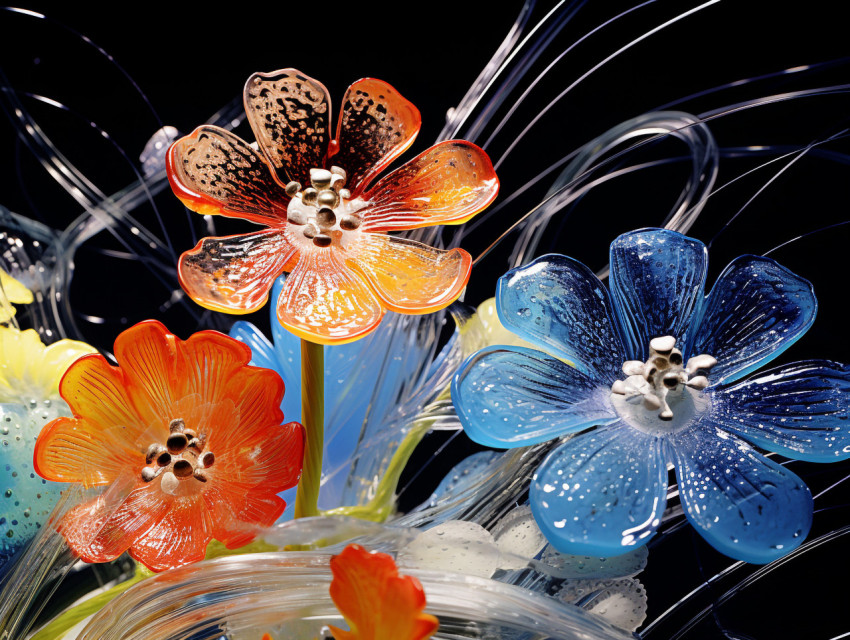 Colorful Fused Glass Mosaic