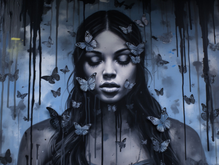 Butterflies in hair