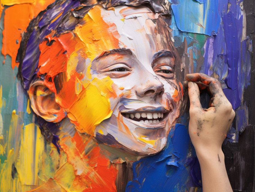 Happy boy face painting Get unlimited access to a library of free ai prompts and ai images to help you generate creative ideas.
