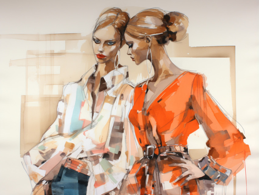 Fashion design sketch