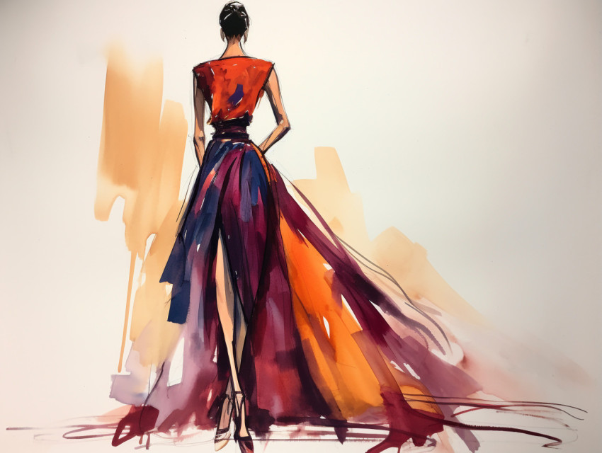Fashion illustration sketch