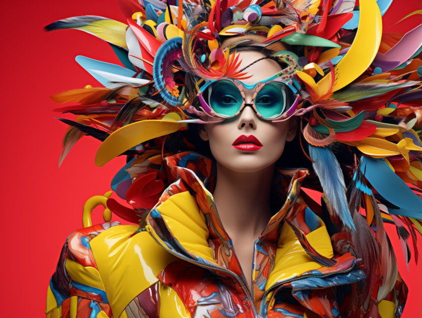 Full body avant garde fashion model