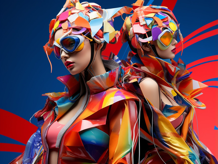 Avant garde fashion model portrait