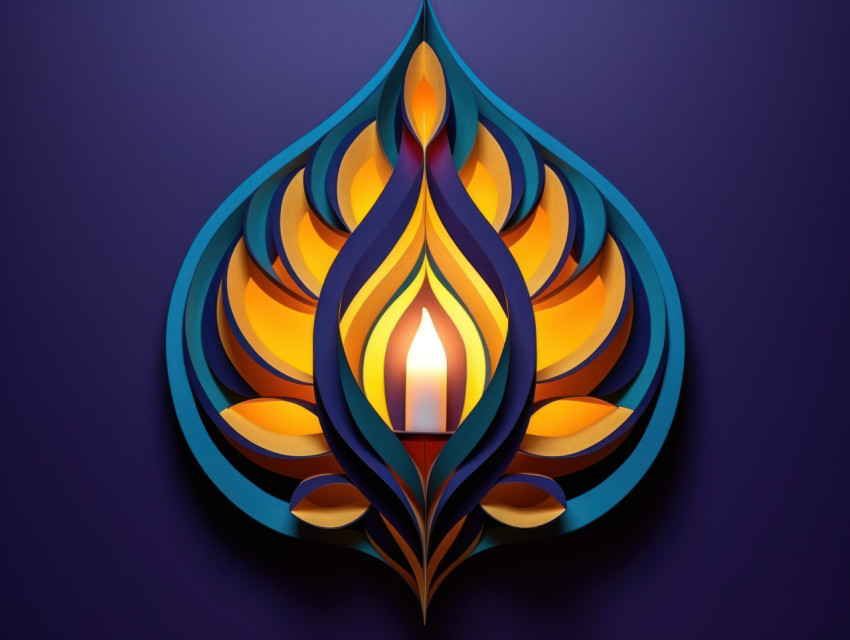Diya Lamps on a Navy Blue Background Diya Lamps on a Navy Blue Background