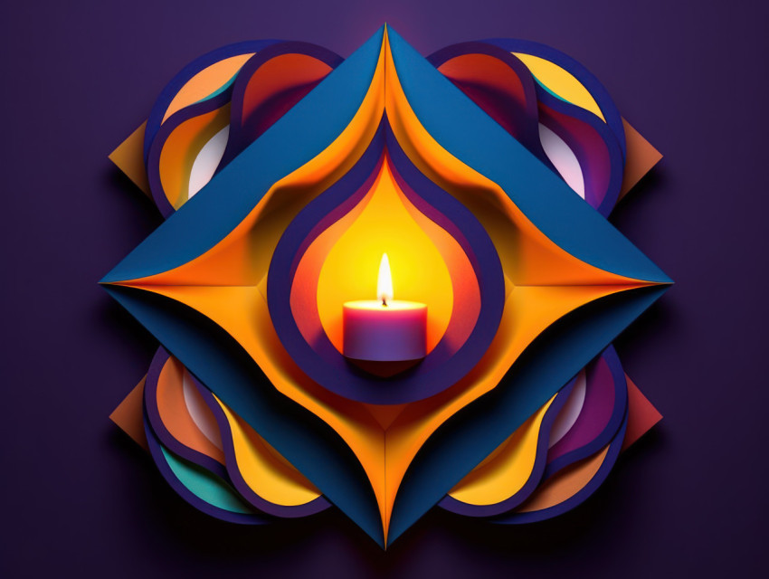Diya Lamps on a Navy Blue Background Diya Lamps on a Navy Blue Background