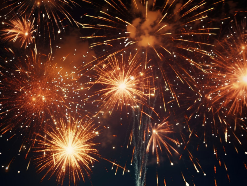 Sparkling fireworks illuminate the night sky with vibrant colors Sparkling fireworks illuminate the night sky with vibrant colors