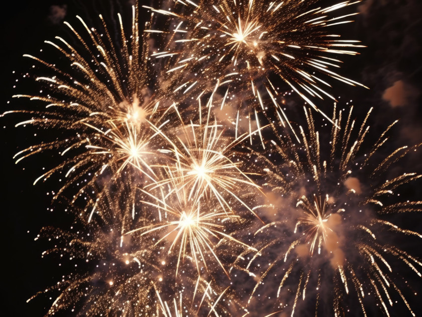 Sparkling fireworks illuminate the night sky with vibrant colors Sparkling fireworks illuminate the night sky with vibrant colors