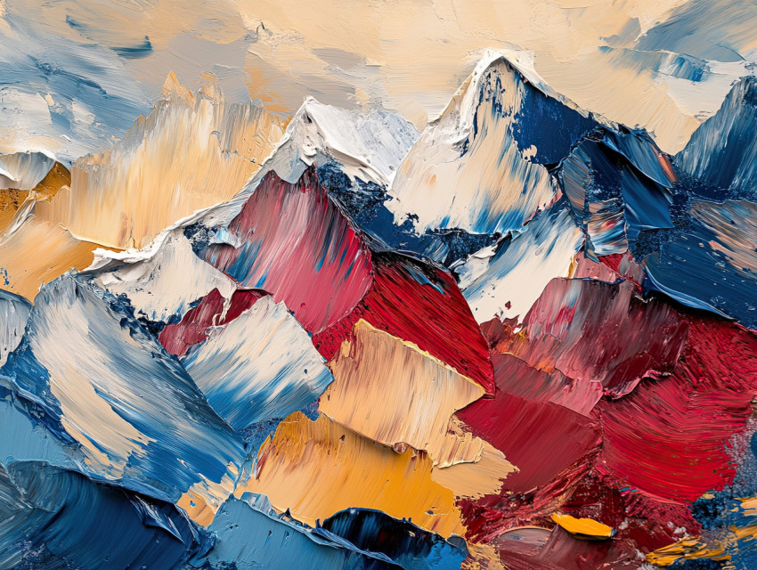 Misty mountain peaks rise above clouds Misty mountain peaks rise above clouds
