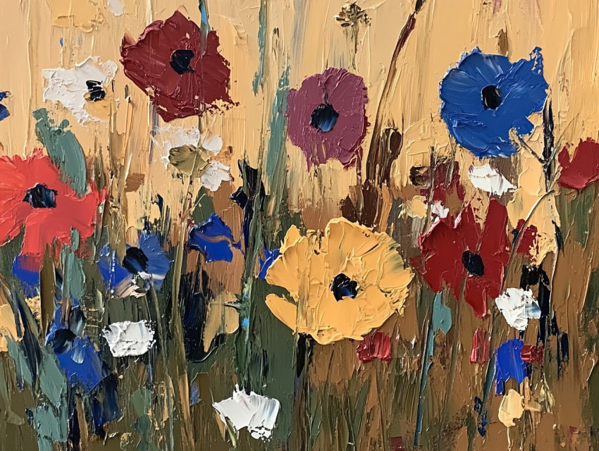 Wildflower meadow bursting with color Wildflower meadow bursting with color