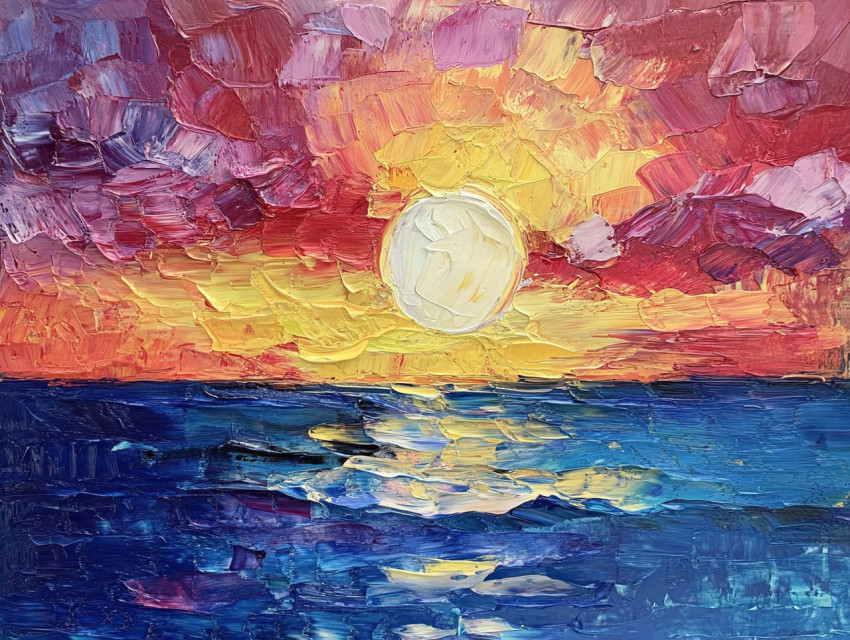 Breathtaking sunset over the ocean Breathtaking sunset over the ocean