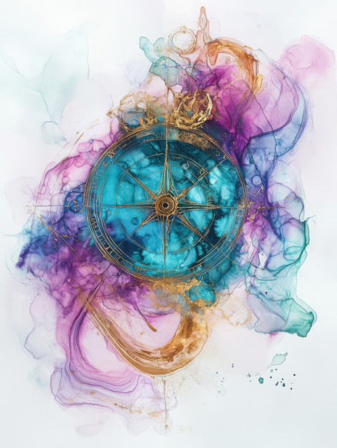 Cosmic astrolabe spinning in nebula-like swirls Cosmic astrolabe spinning in nebula-like swirls