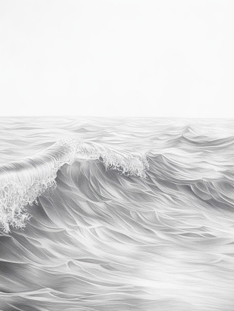 Gentle waves in pencil shading Gentle waves in pencil shading
