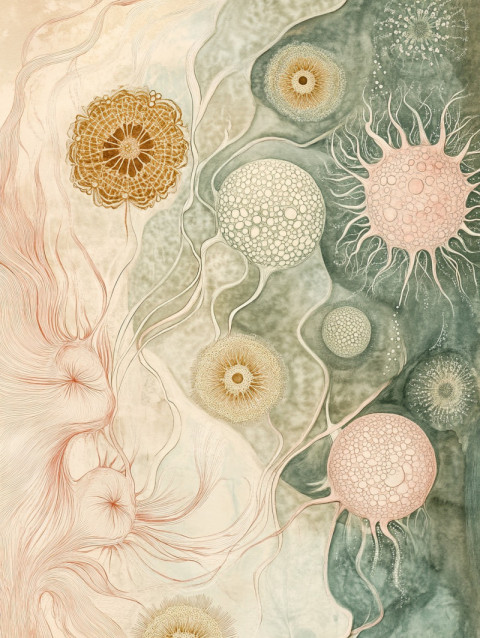 Cell mitosis stages from prophase to cytokinesis