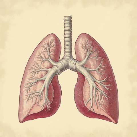 Medical illustration of human lungs displaying their detailed anatomical structure. Useful for anatomy studies and respiratory organ anatomy concepts Medical illustration of human lungs displaying their detailed anatomical structure. Useful for anatomy studies and respiratory organ anatomy concepts