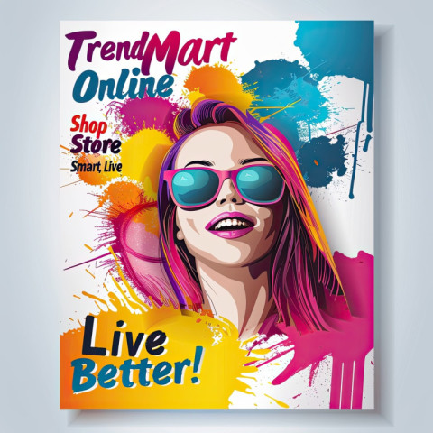 Energetic flyer designs of trendmart online store with text shop smart live better Energetic flyer designs of trendmart online store with text shop smart live better