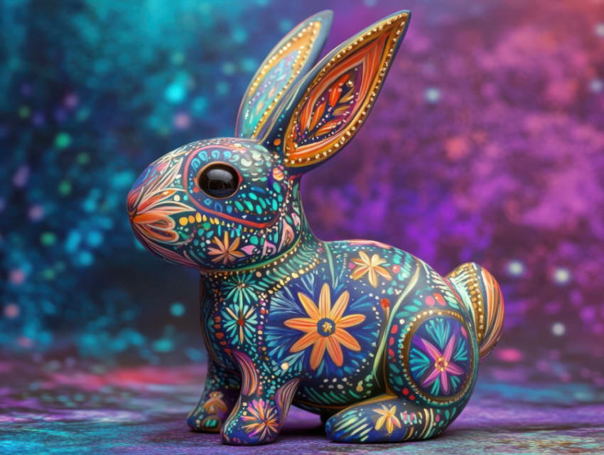 Rabbit with cosmic star markings Rabbit with cosmic star markings