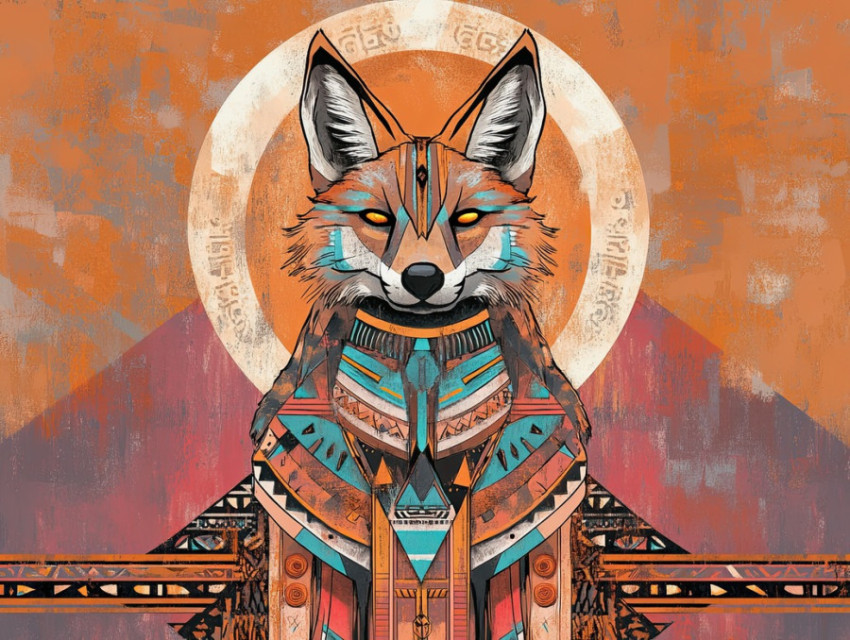 Lone coyote howls under a glowing full moon