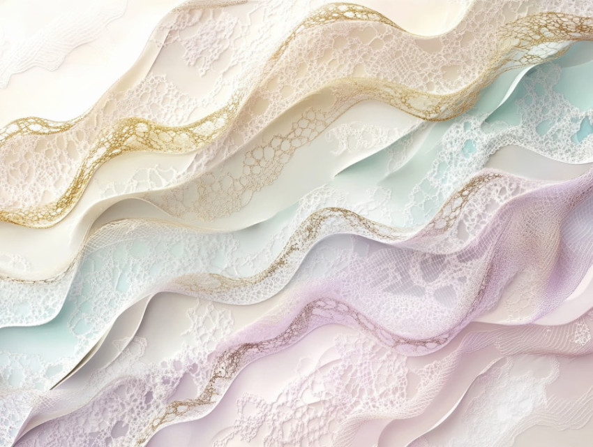 Ocean waves curling into delicate lace patterns Ocean waves curling into delicate lace patterns