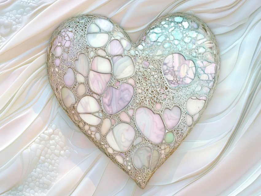 Heart with lace patterned veins Heart with lace patterned veins