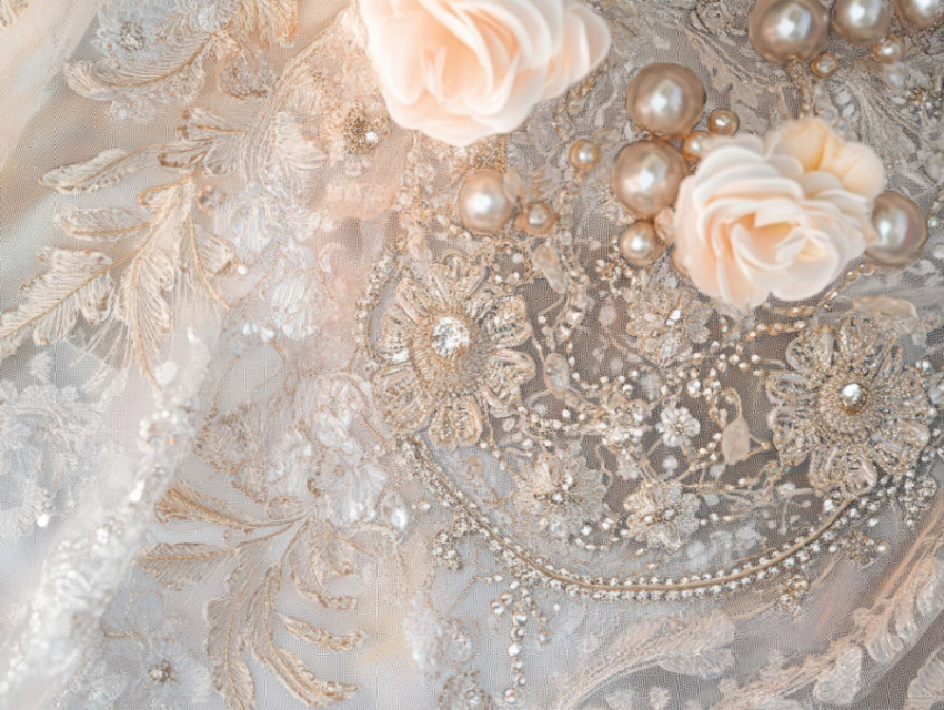Elegant lace patterns adorning a moonlit sky Elegant lace patterns adorning a moonlit sky