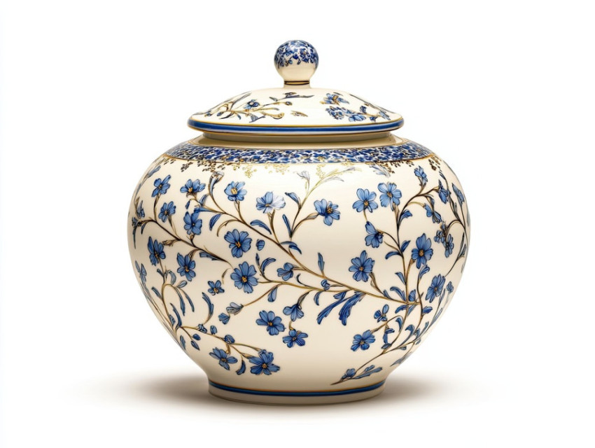 A herbal pot filled with blooming chamomile A herbal pot filled with blooming chamomile