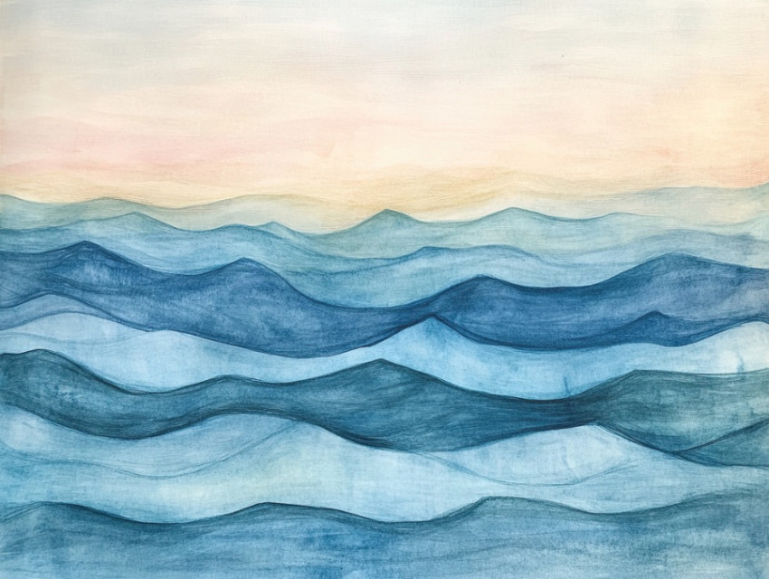 Gentle waves in blue gradients Gentle waves in blue gradients