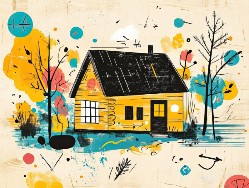 Cozy cabin with sketchy details Cozy cabin with sketchy details