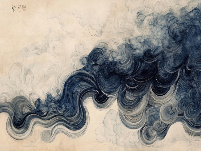 Smoke rising in fluid patterns Smoke rising in fluid patterns