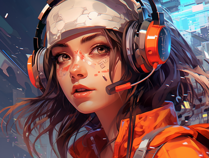 Futuristic Biopunk Girl Artwork