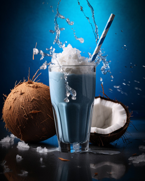 A photo of a coconut water, beverage advertisement photography inspiration Get unlimited access to a library of free ai prompts and ai images to help you generate creative ideas.