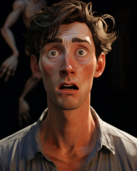 Emotional distress on face Emotional distress on face