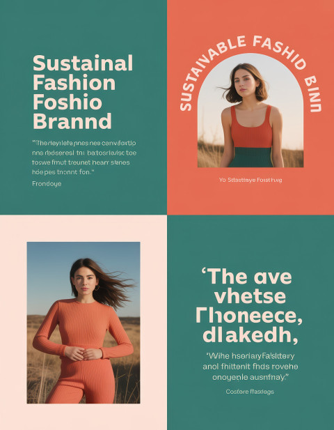 Eco-friendly fashion post using teal and coral colors Eco-friendly fashion post using teal and coral colors