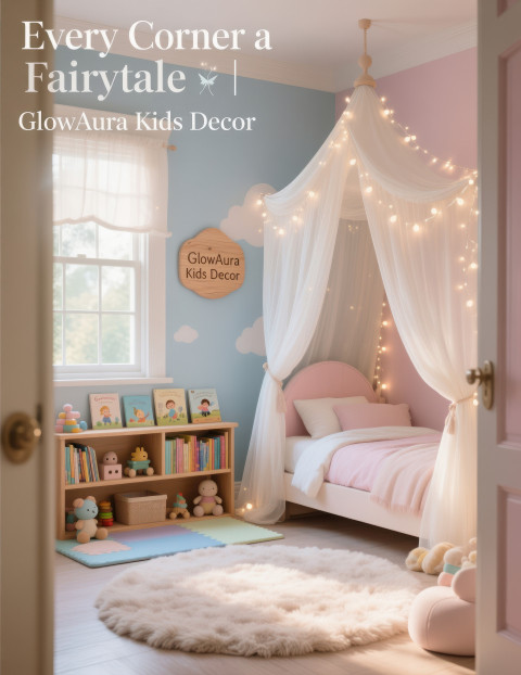 Magical kids room with canopy bed Magical kids room with canopy bed