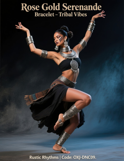 Fierce dancer posing with heavy oxidized silver choker jhumkas bangles and toe rings against dark backdrop Fierce dancer posing with heavy oxidized silver choker jhumkas bangles and toe rings against dark backdrop