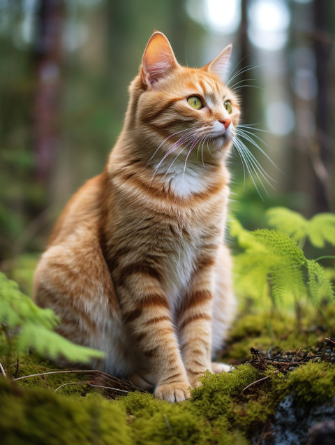 A photo of a redhead cat sitting forest, animal in nature photography Get unlimited access to a library of free ai prompts and ai images to help you generate creative ideas.