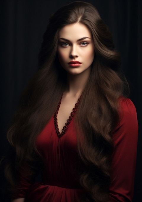Her long dark hair is long and straight Her long dark hair is long and straight, beautiful girl with long hair