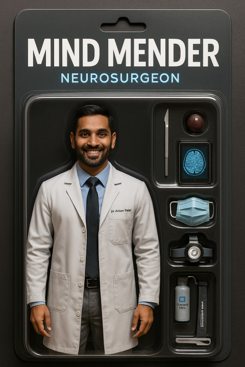 Neurosurgeon in realistic collectible action figure style Neurosurgeon in realistic collectible action figure style