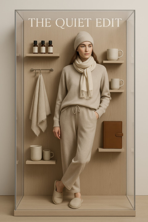 Soft loungewear fashion doll in cashmere set with slippers Soft loungewear fashion doll in cashmere set with slippers