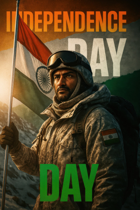 Rescue soldier in winter gear with tricolor patch and flag Rescue soldier in winter gear with tricolor patch and flag