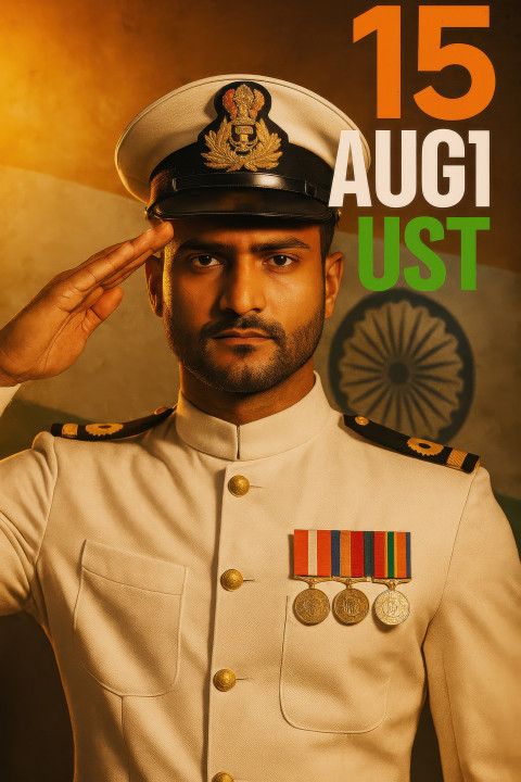 Navy officer saluting in white dress uniform and medals Navy officer saluting in white dress uniform and medals