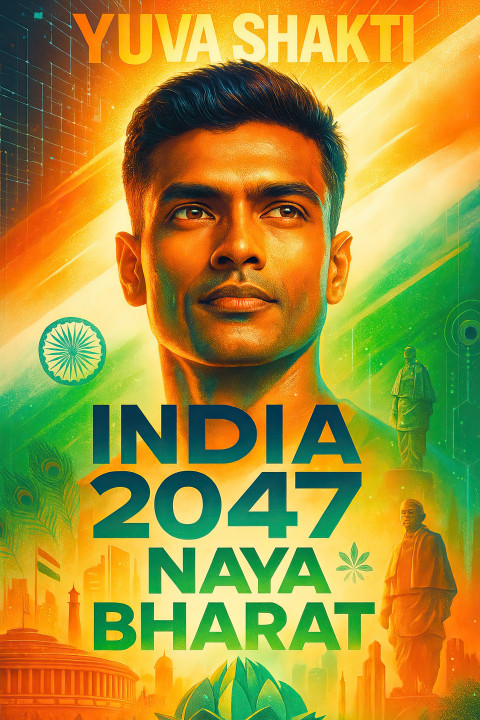 Modern Indian man stands strong with digital grids Modern Indian man stands strong with digital grids