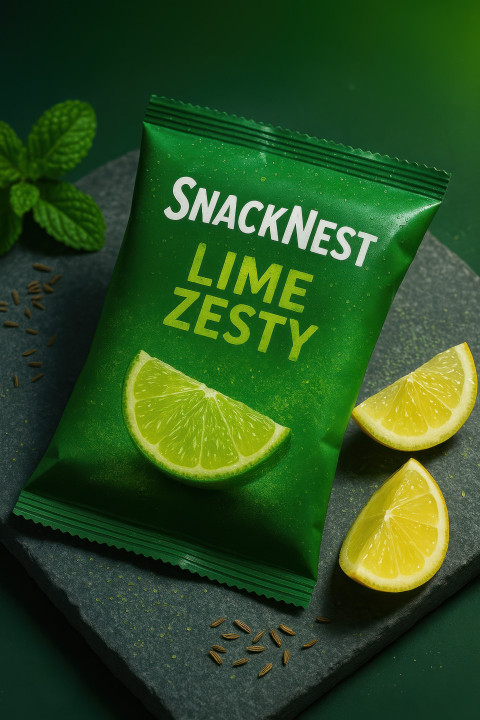 Sachet pack on stone slab with mint leaves cumin seeds lemon slices blurred around sprinkled powder and fresh lime Sachet pack on stone slab with mint leaves cumin seeds lemon slices blurred around sprinkled powder and fresh lime