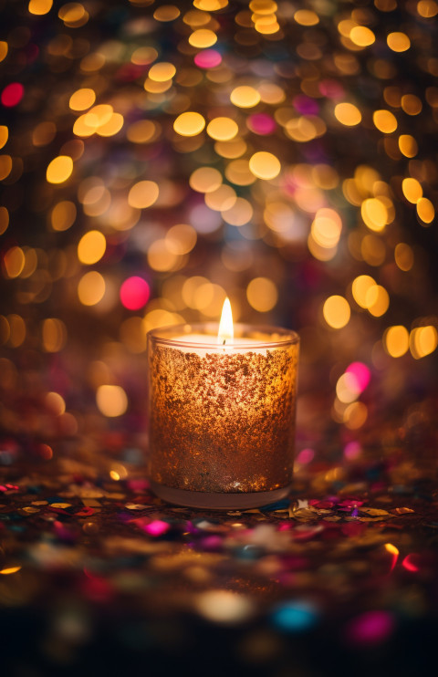 A candle has coloured lights on it A candle has coloured lights on it, diwali festival stock image, diwali festival ai prompt