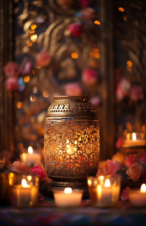 Candle with colorful flames Candle with colorful flames, diwali festival stock image, diwali festival ai prompt