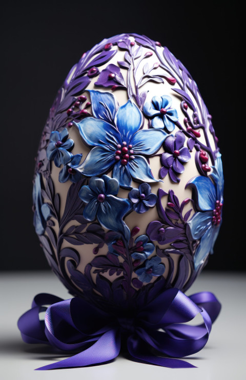 Explore easter egg decorating with this lovely egg featuring a red ribbon Explore easter egg decorating with this lovely egg featuring a red ribbon