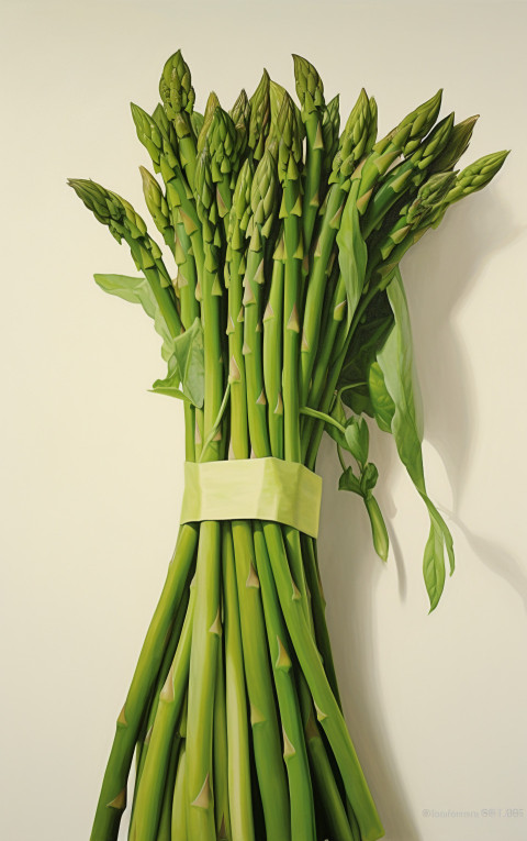 asparagus and green stalks on a white background asparagus and green stalks on a white background