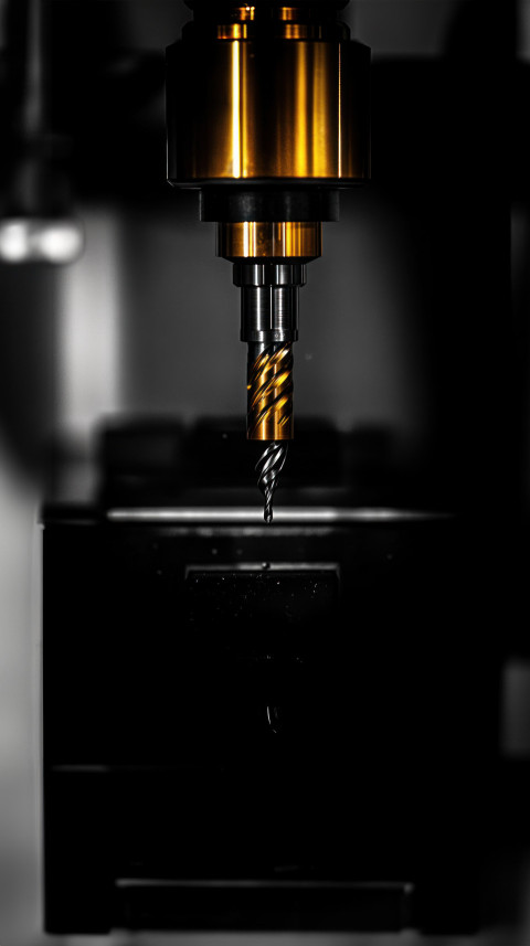 CNC machine cutting metal with precision CNC machine cutting metal with precision