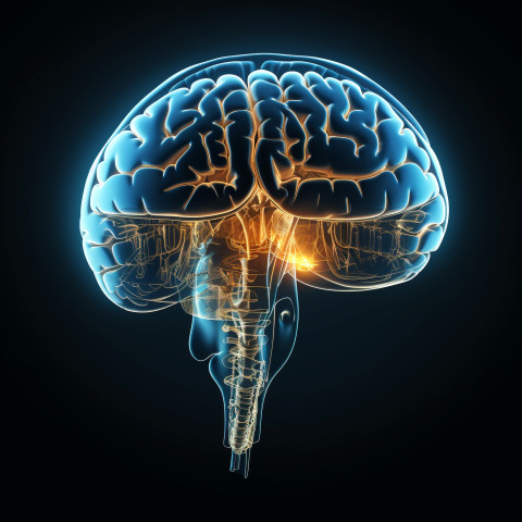 X-ray human brain graphic art 3d illustration on black backgroun Get unlimited access to a library of free ai prompts and ai images to help you generate creative ideas.