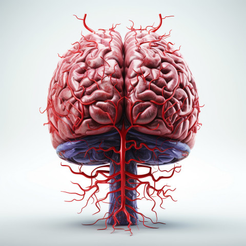 Brain with blood vessels and tumor graphic art 3d illustration, Get unlimited access to a library of free ai prompts and ai images to help you generate creative ideas.